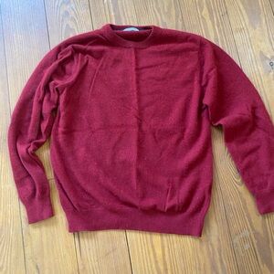 Cashmere Sweater Burgundy Crewneck Medium
